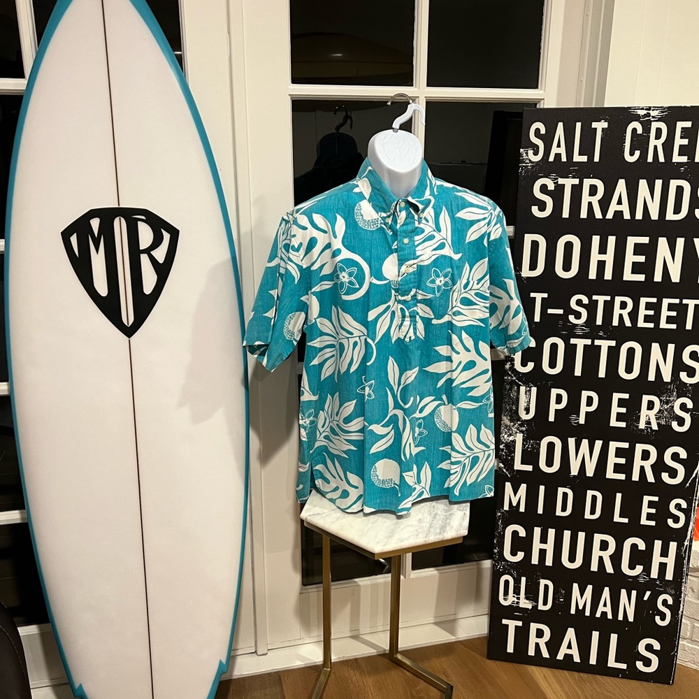 Phil Edwards aqua blue Reyn Spooner
